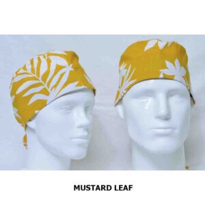 Scrub Cap Printed - MUSTARD LEAF