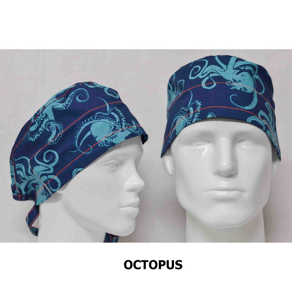 Scrub Cap Printed - OCTOPUS - S3 Designs NY