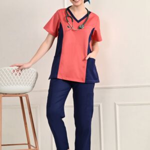 Side pkt Coral-Navy