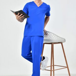 American Scrub Fancy pkt Royal Blue