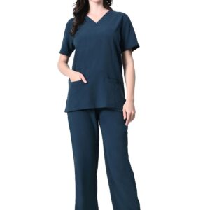 American Scrub Fancy pkt Airforce Blue