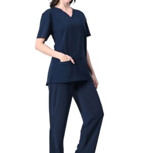 American Scrub Fancy pkt Navy Blue
